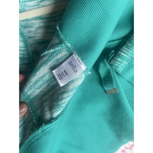 Zella Womens Scuba Hoodie Jacket Slim Size Medium Full Zip Space Dye Thumb Hole. - Picture 9 of 13